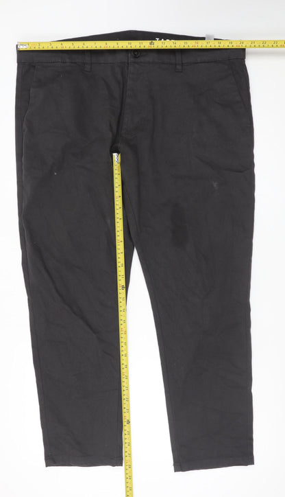 Dunnes Stores Men's Black Tapered Trousers Waist 42in Leg 29in