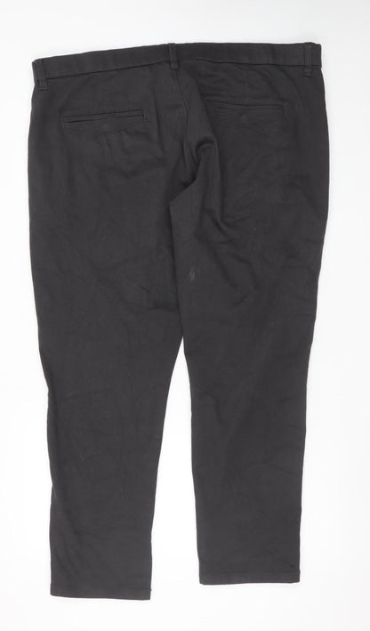 Dunnes Stores Men's Black Tapered Trousers Waist 42in Leg 29in