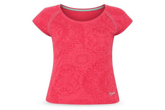 TOG24 Women's Pink Floral Short Sleeve Cotton T-Shirt UK 10-12