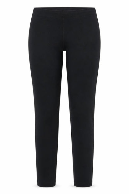 Nike Women's Black Mid-Rise Cotton Stretch Logo Leggings M