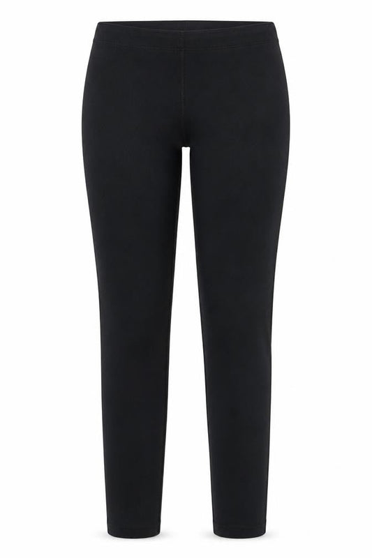 Nike Women's Black Mid-Rise Cotton Stretch Logo Leggings M