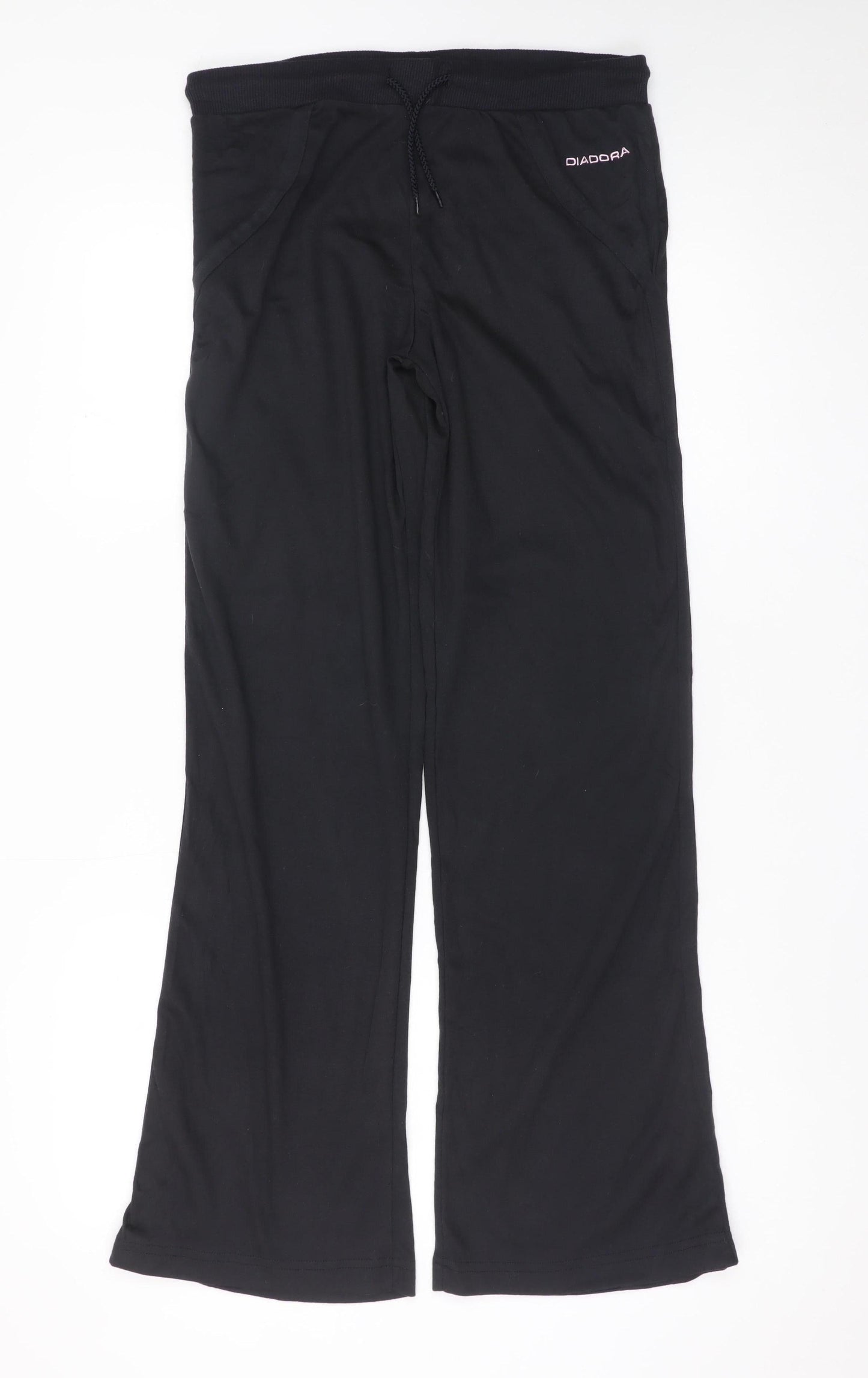 Diadora Women's Black Size 10 Sweatpants with Drawstring Waist