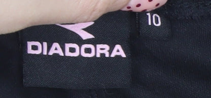 Diadora Women's Black Size 10 Sweatpants with Drawstring Waist