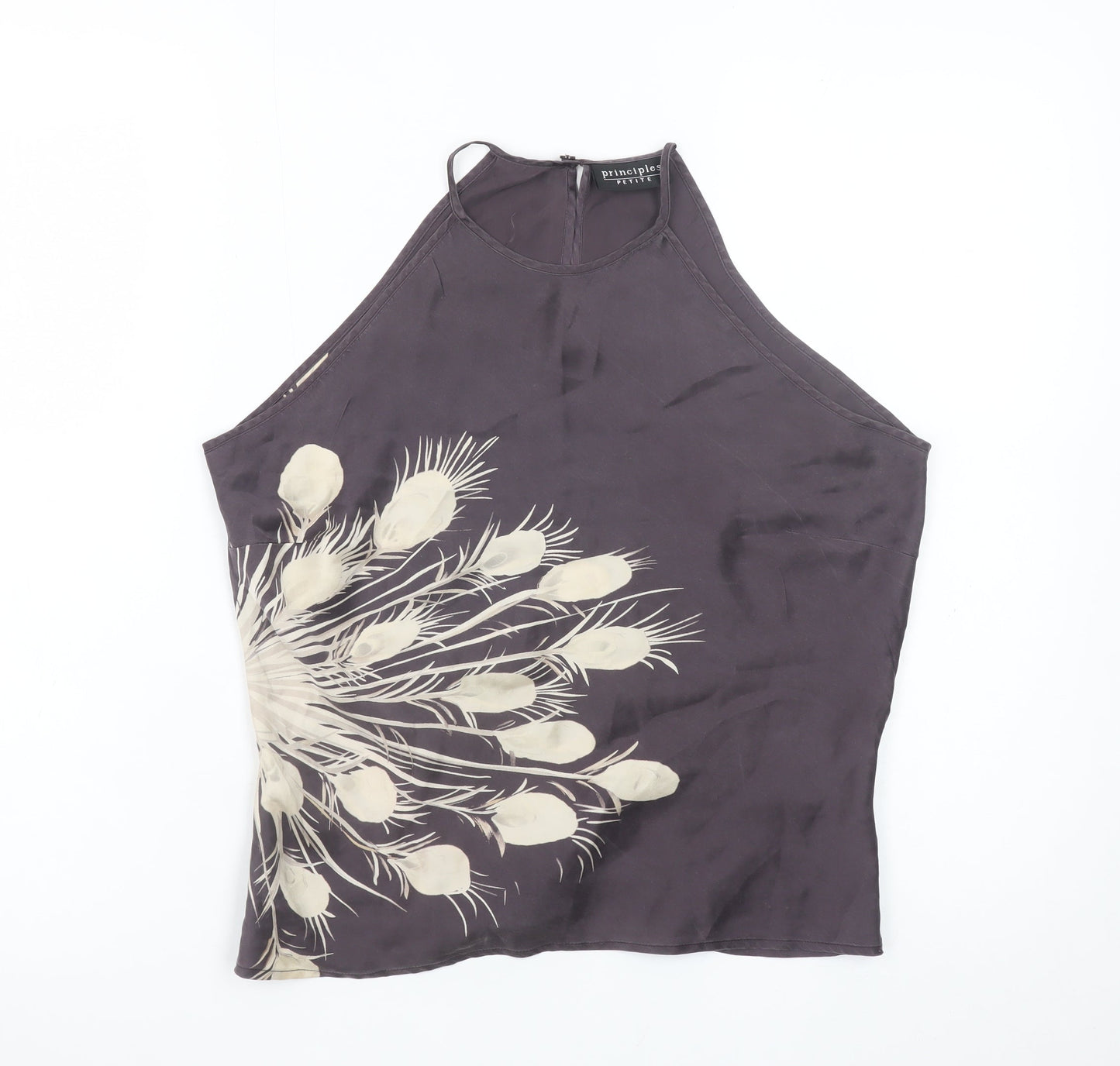Principles Women’s Brown Silk Halter Top Size 12 Camisole