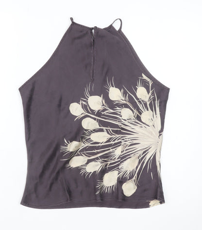 Principles Women’s Brown Silk Halter Top Size 12 Camisole