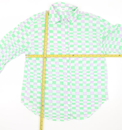 Mango Women's Multicoloured Check Cotton Button-Up Shirt Size S