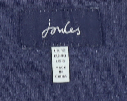 Joules Womens Multicoloured Stripe Floral Cotton Long Sleeve T-Shirt UK 12