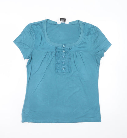 Marks and Spencer Women’s Blue Basic T-Shirt Size 10 Short Sleeve