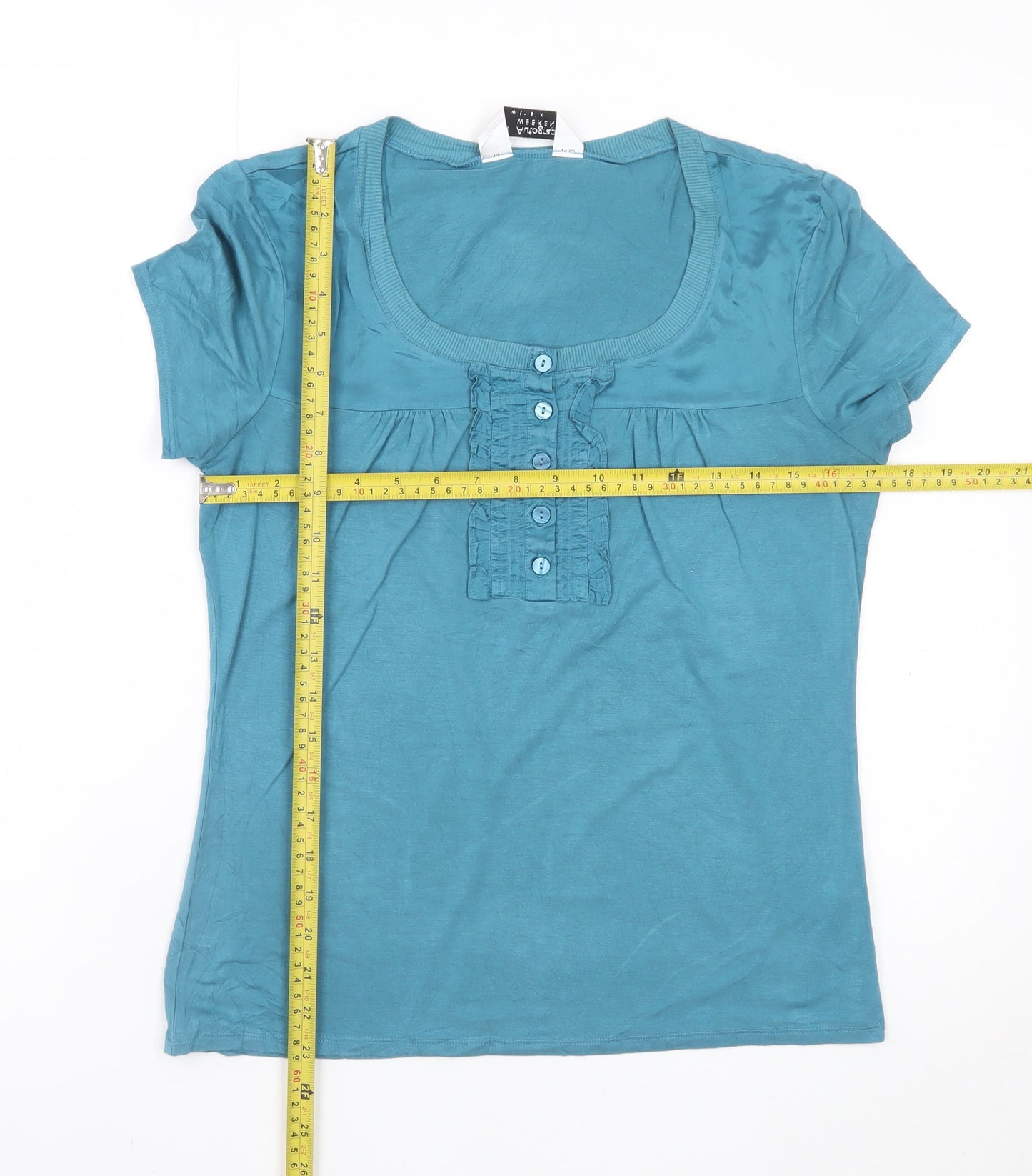 Marks and Spencer Women’s Blue Basic T-Shirt Size 10 Short Sleeve