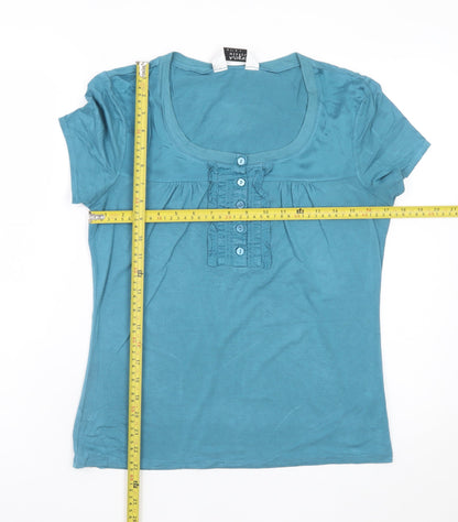 Marks and Spencer Women’s Blue Basic T-Shirt Size 10 Short Sleeve