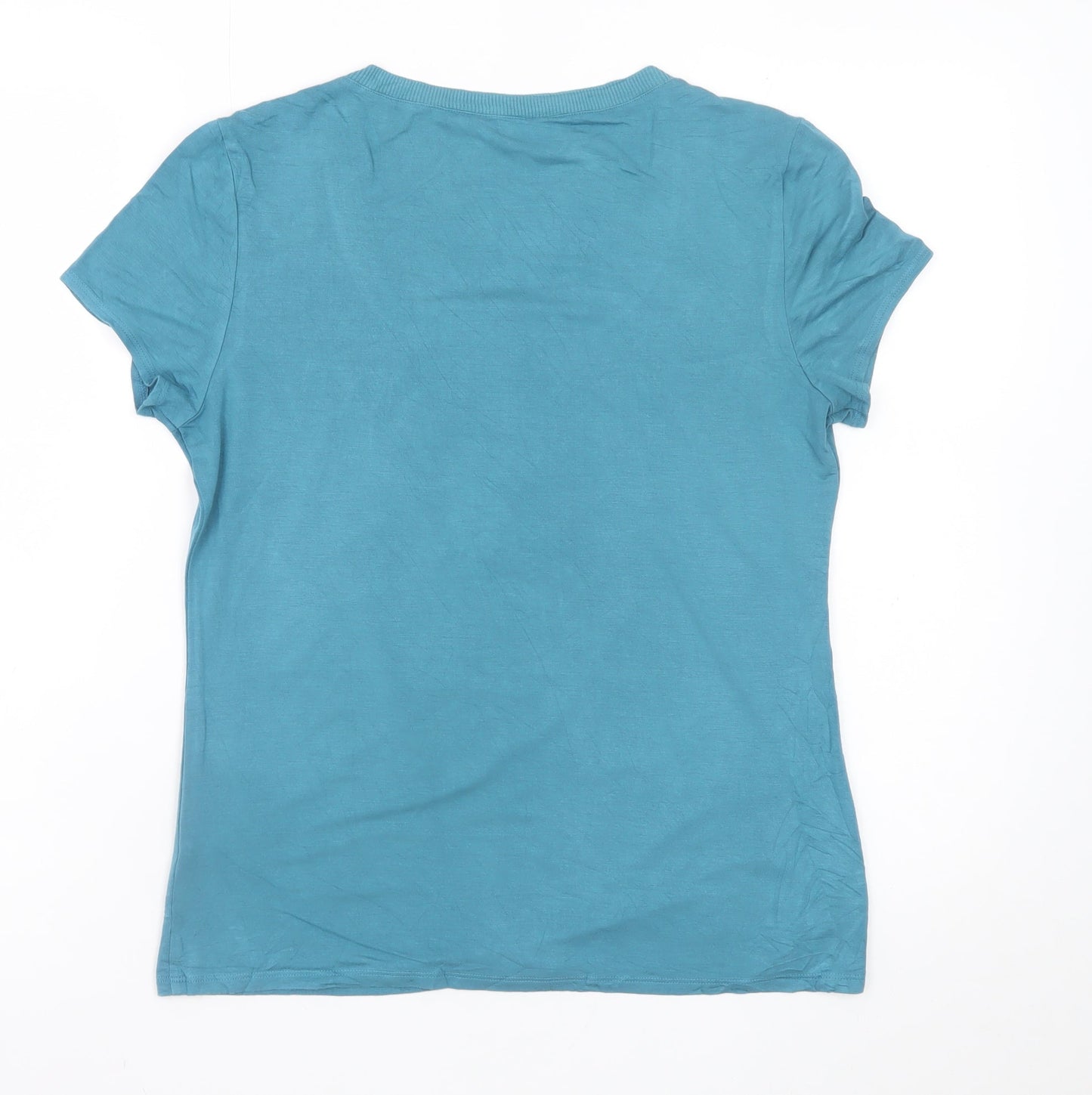 Marks and Spencer Women’s Blue Basic T-Shirt Size 10 Short Sleeve