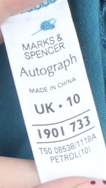 Marks and Spencer Women’s Blue Basic T-Shirt Size 10 Short Sleeve