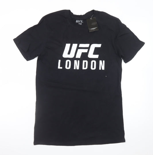 UFC Men Black M Graphic Sports T-Shirt Cotton London Fight Night
