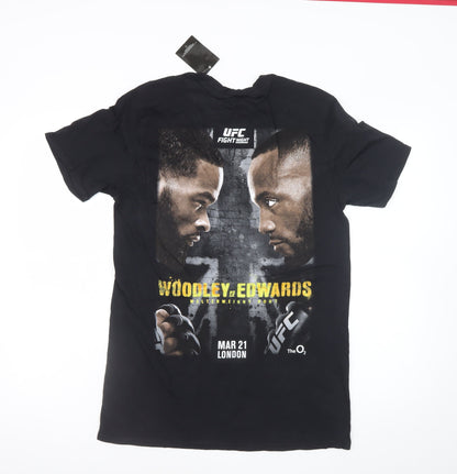 UFC Men Black M Graphic Sports T-Shirt Cotton London Fight Night