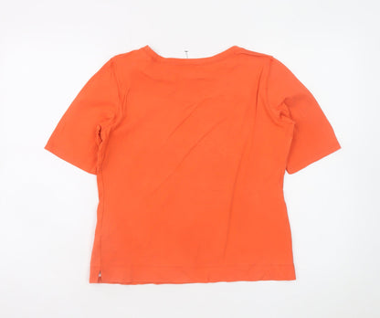 Gerry Weber Women’s Orange Cotton Jersey T-Shirt Size 10