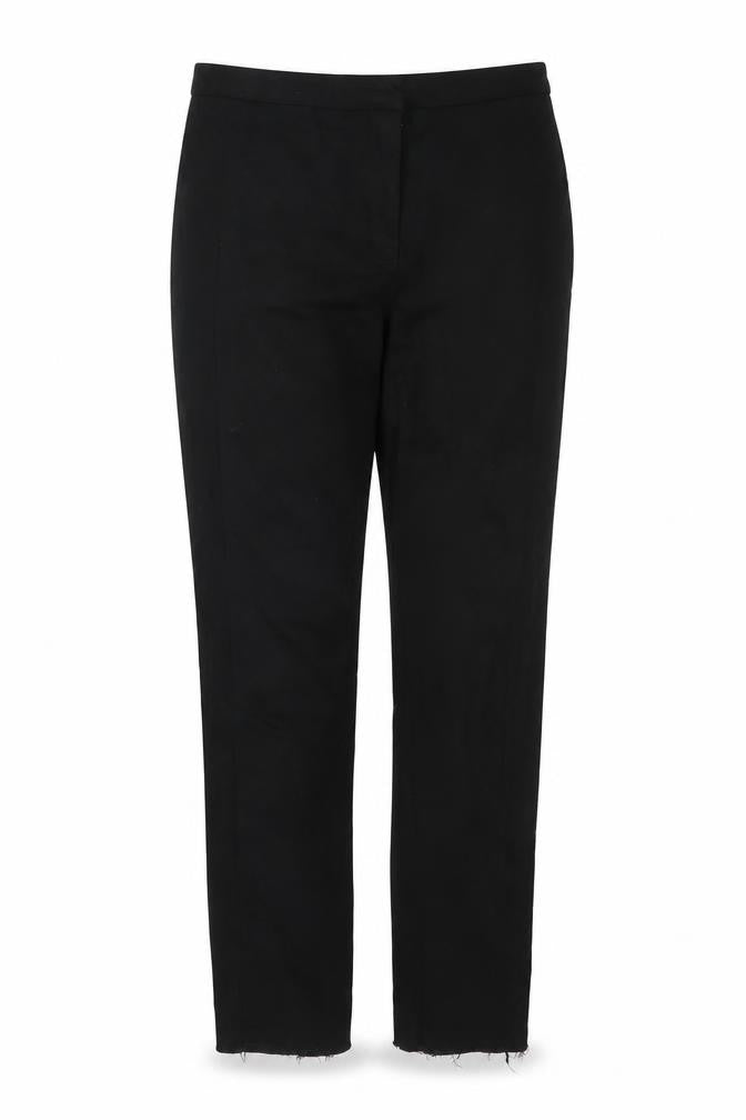 MNG Womens Black Slim Trousers Size 10 Cotton Stretch Workwear