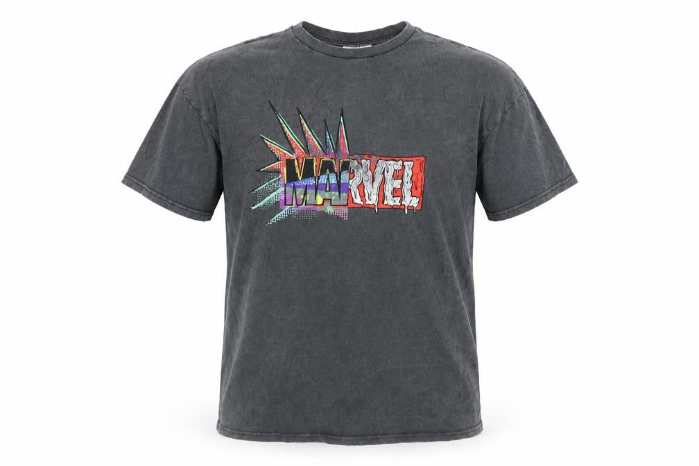 Primark Men’s Grey Marvel Graphic Cotton T-Shirt XS