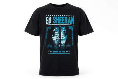Primark Ed Sheeran Men's Black 2XL Graphic T-Shirt 2018 Shape of You