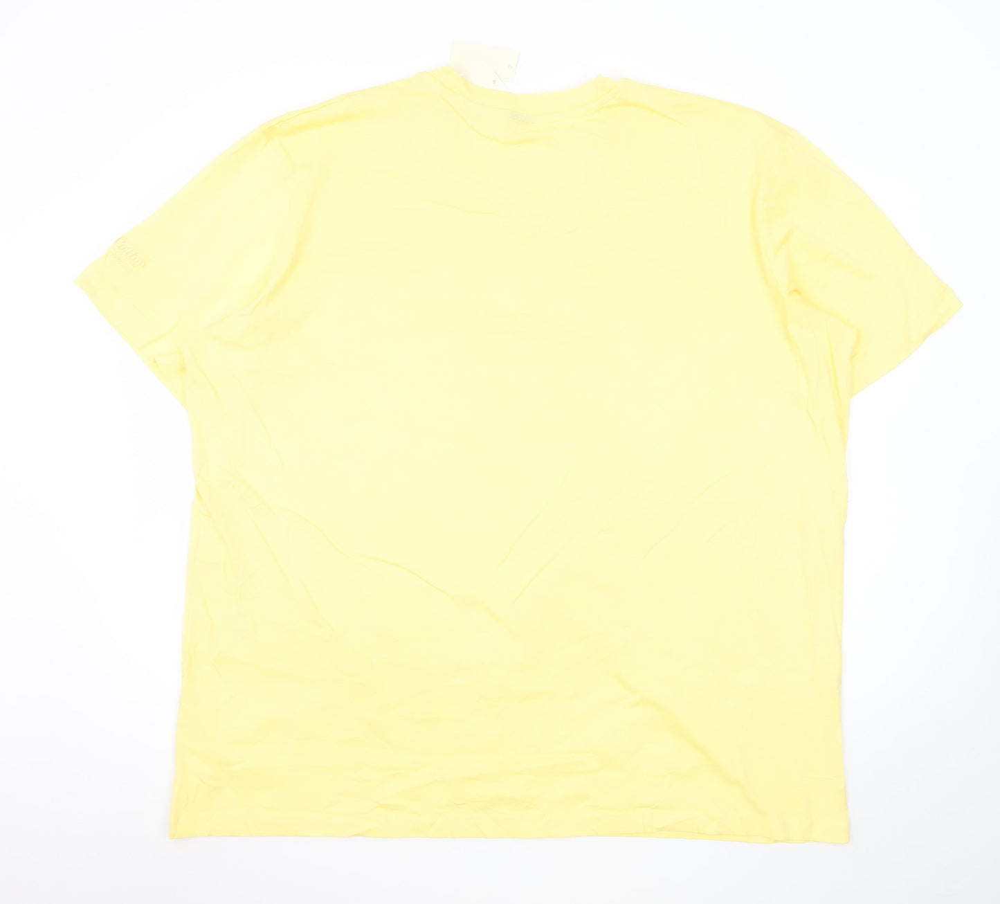 Cotton Traders Men's Yellow 3XL V-Neck Cotton T-Shirt