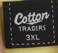 Cotton Traders Men's Yellow 3XL V-Neck Cotton T-Shirt