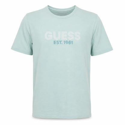 Guess Eco Men’s Mint Green Slim Fit Cotton Blend T-Shirt M