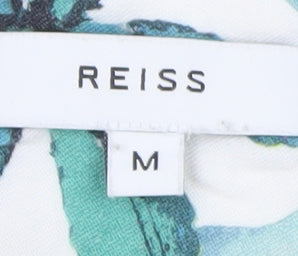 Reiss Men's Multicoloured Tropical Short Sleeve Button-Up Shirt M