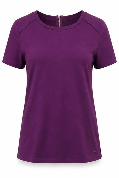 Barbour Women Purple Short Sleeve Crew Neck T-Shirt Size 10