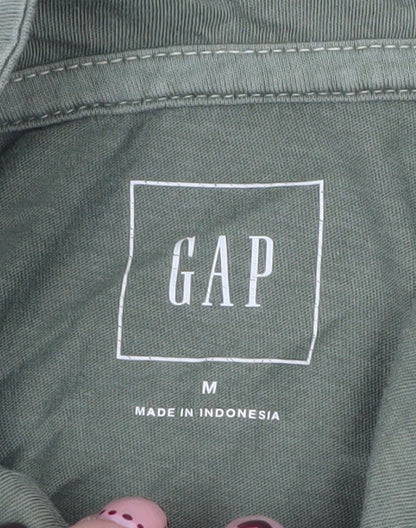 GAP Men's Green Short Sleeve Cotton Polo Shirt Size M