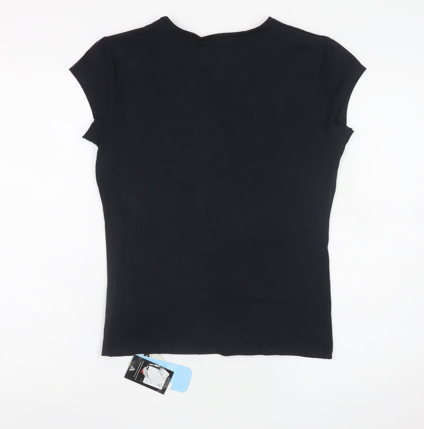 Pineapple Performance Women's Black V-Neck Short Sleeve Top Size 14