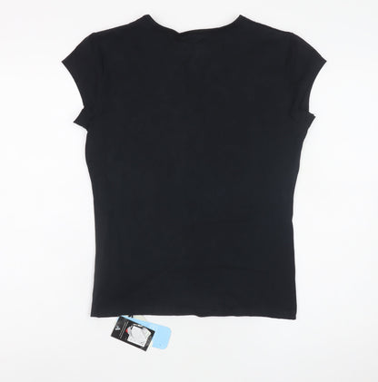 Pineapple Performance Women's Black V-Neck Short Sleeve Top Size 14