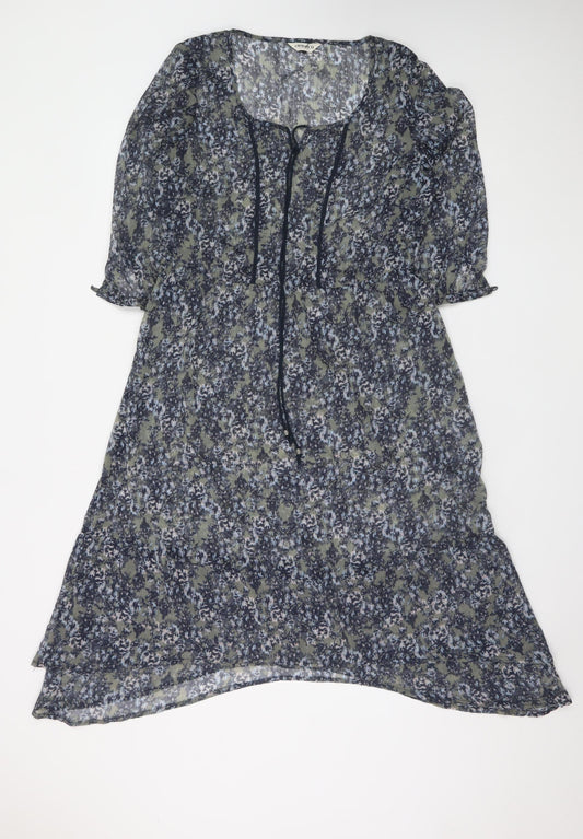 Marks and Spencer Women’s Multicoloured Floral A-Line Knee Length Dress Size 10
