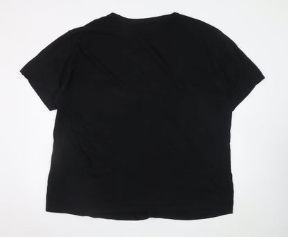 Bigdude Men’s Black 4XL Crew Neck Cotton Short Sleeve T-Shirt