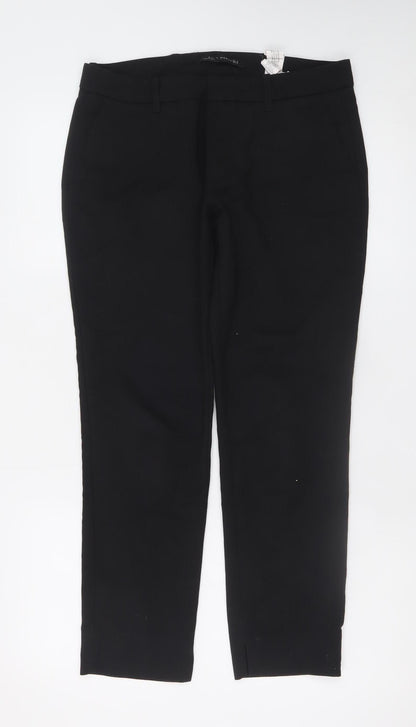 Zara Woman Black Slim Fit Tailored Trousers Size 12