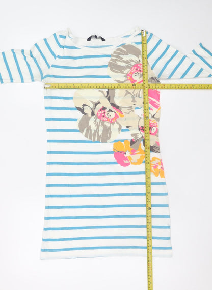 French Connection Women’s Multicoloured Cotton Striped Shift Dress Size 10