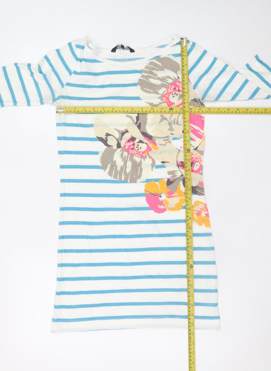 French Connection Women’s Multicoloured Cotton Striped Shift Dress Size 10