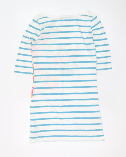 French Connection Women’s Multicoloured Cotton Striped Shift Dress Size 10