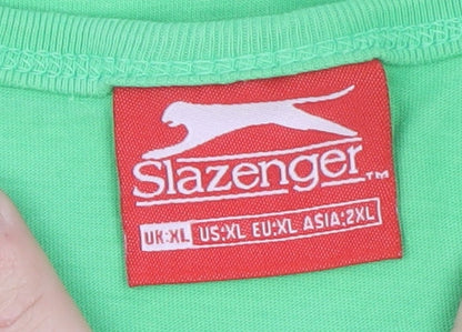 Slazenger Men's Green XL Sleeveless Athletic T-Shirt