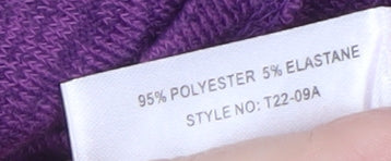 TIGI Womens Purple 22/24 Pullover Tunic Sweatshirt Studded Cowl Neck