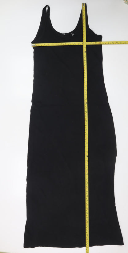 Vero Moda Women's Black Sleeveless Midi Slip Dress Size L