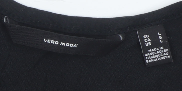 Vero Moda Women's Black Sleeveless Midi Slip Dress Size L