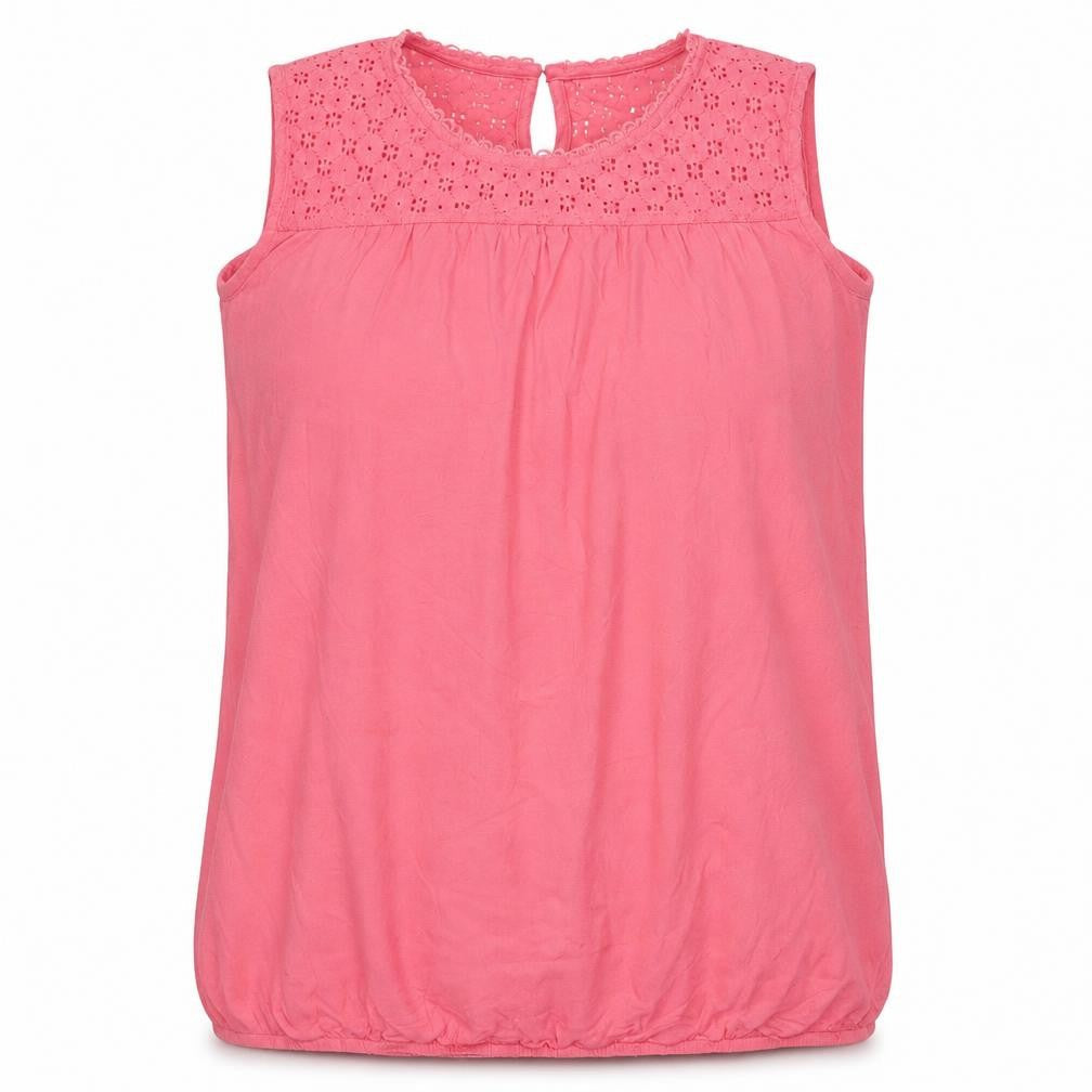 Red Herring Womens Pink Cotton Sleeveless Tunic Blouse Size 20