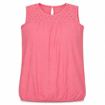 Red Herring Womens Pink Cotton Sleeveless Tunic Blouse Size 20