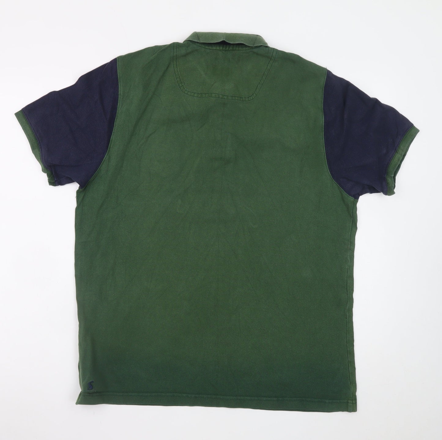 Joules Men's Green Polo Shirt Medium Classic Fit Embroidered Crest