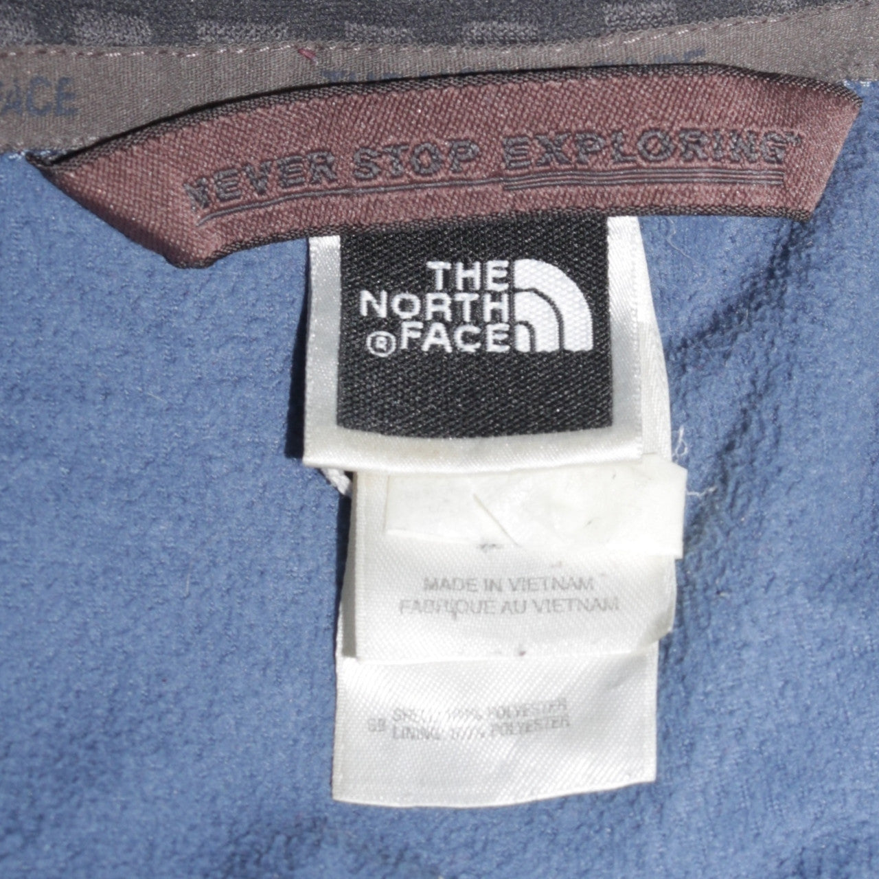 The North Face Men's Blue Full Zip Fleece Jacket Size S
