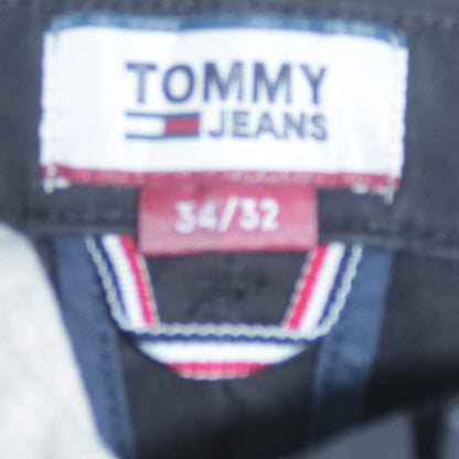 Tommy Jeans Men's Black Slim Fit Chino Trousers Size 34/32