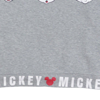 Disney Women's Grey Mickey Mouse Pullover Sweatshirt Size M