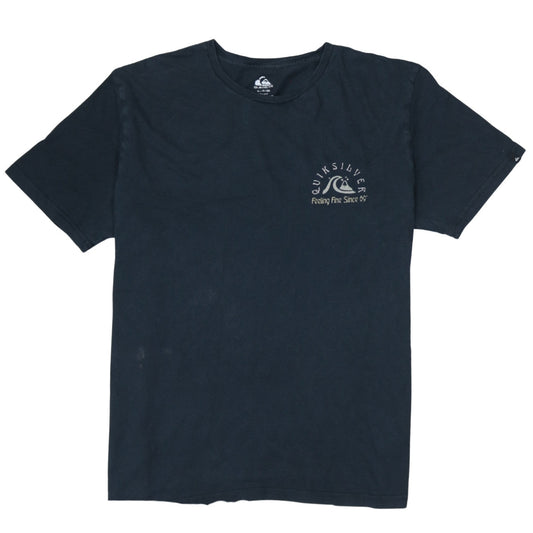Quiksilver Men's Black XL Surf Graphic Cotton T-Shirt