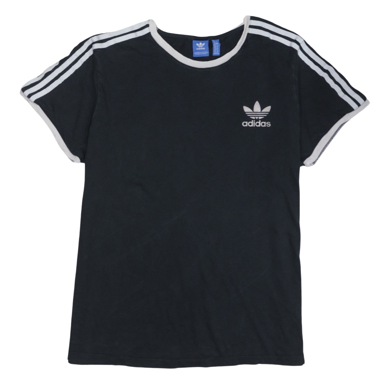 Adidas Women's Black Short Sleeve Crew Neck Cotton T-Shirt Size 12