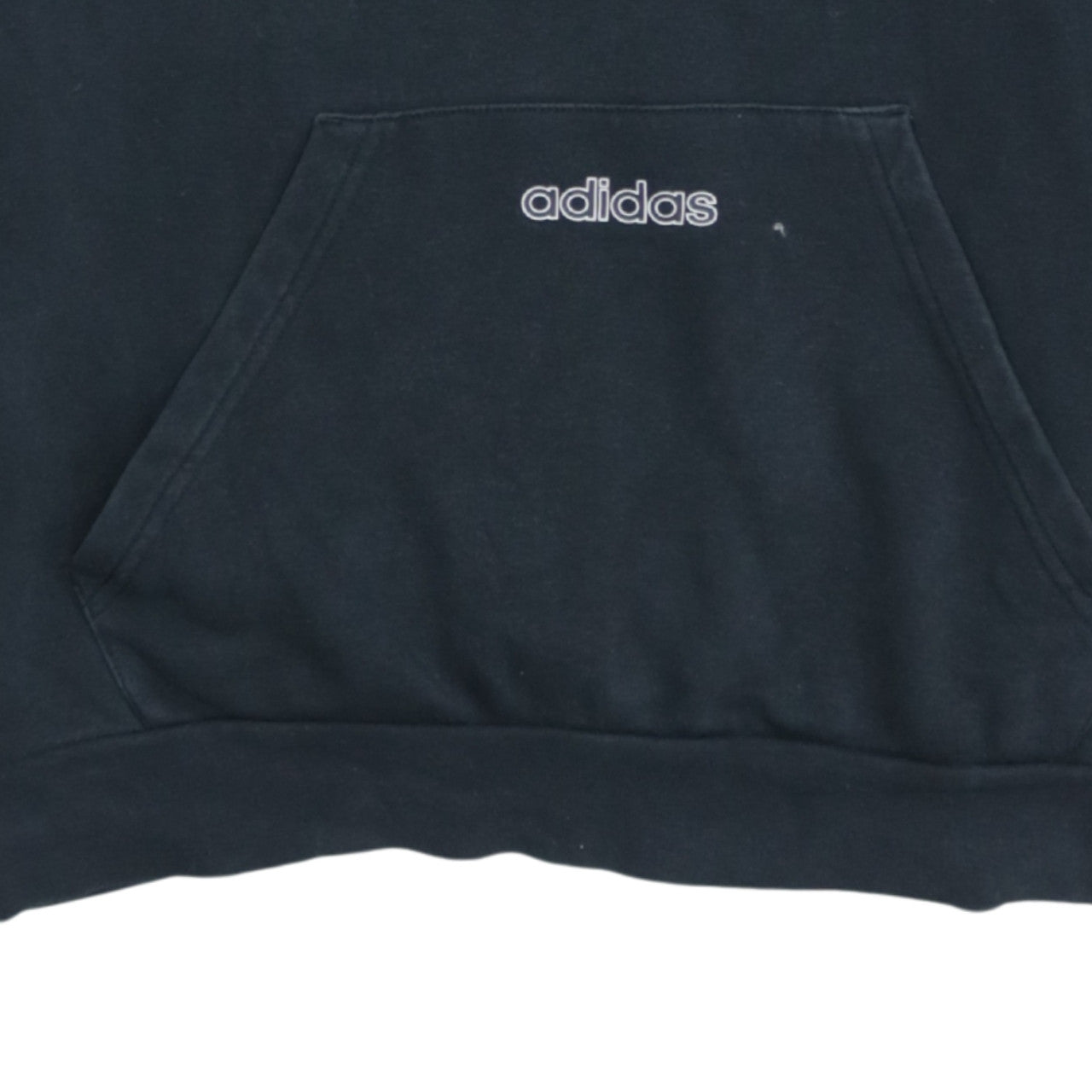 Adidas Boys Black & Blue Pullover Hoodie 14-15 Years Cotton Logo Sportswear