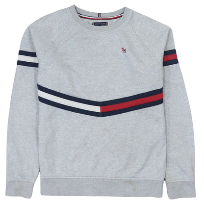 Tommy Hilfiger Boys Grey 16 Years Pullover Sweatshirt with Logo Trim